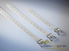 10 x Schnallriemen 300 mm, mit geschweißter Rollschnalle, Kunststoff, beige