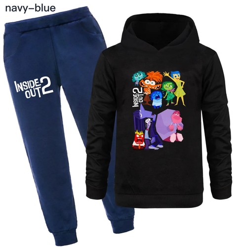 Inside Out 2 Clothes Set Kids Hoody Sweatshirt Pants 2pcs Set Tracksuit - Picture 40 of 54