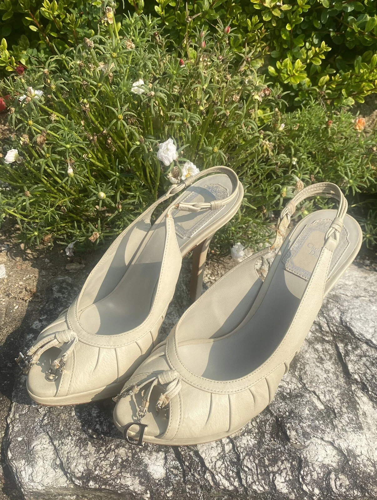 Talons pompe Christian Dior Miss Dior 6 pouces beige taille 6,5