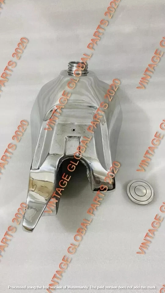 Honda CR125 CR125R 1985 modelo aleación de aluminio pulido tanque de gasolina con tapa Foto 3 de 4