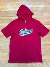 Indiana University Hoosiers Fanatics Hoodie T-Shirt Short Sleeve Sz Large Script