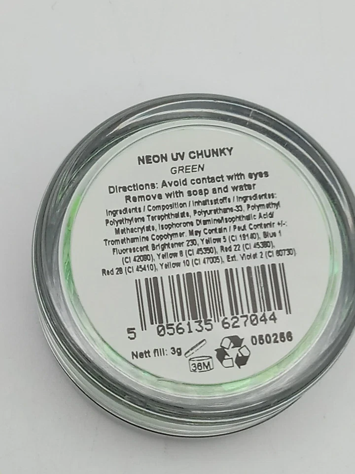 Moon Glow neon uv glitter grosso, verde - Imagem 4 de 4
