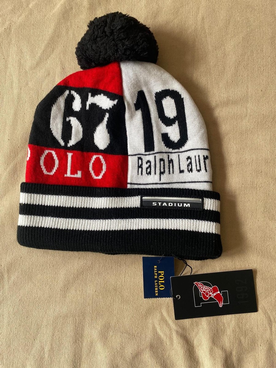 Polo Ralph Lauren 92RL Stadium RL68 P-Wings Skull Hat Pom-Pom