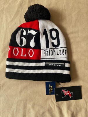 Polo Ralph Lauren 92RL Stadium RL68 P-Wings Skull Hat Pom-Pom