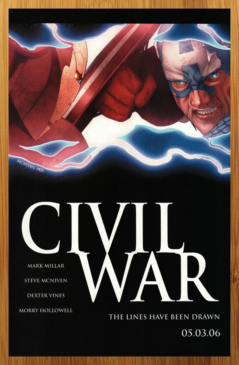 2006 Marvel Comics Civil War Print Ad/Poster Steve McNiven Captain