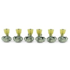Kluson 3 3 Revolution Series G-Mount Tuners chrome pearl keystone button