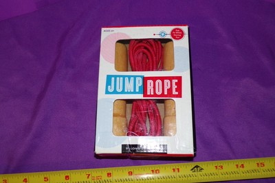 9' Wooden Handle Jump Rope NYLON New In Package MERCHSOURCE