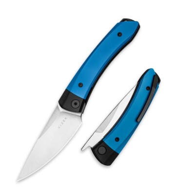 KIV3663C1 Kizer Mini Momo Blue 154CM Satin Blade Aluminum Handle Bearing Linerlo