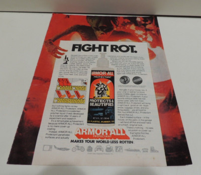 Armor All  1977 Original Vintage Print Ad Fight Rot