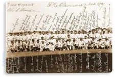 TIN SIGN 1927 New York Yankees Baseball Team Photo, A196