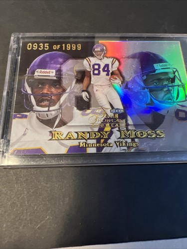 1999 Flair Showcase Randy Moss Vikings Parallel Football Card #185; #d /1999 345 - Picture 2 of 5