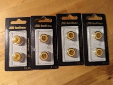Dill Buttons (231) Lot Of 4. Made In Germany. 24k Gold Plated. 