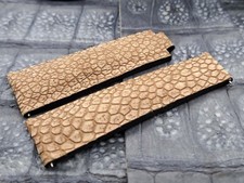 20mm/16mm Brushed Ostrich leg Leather Watch Band  Exotic Leather