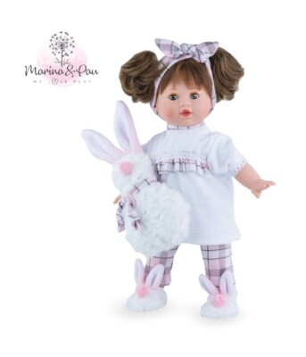 MARINA & PAU Tina BUNNY 42cm Bambola Morra  Bambolotto Neonato  