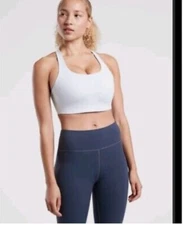 ATHLETA Phenomena Sports Active Bra Light Blue Adjustable Straps Sz 32D