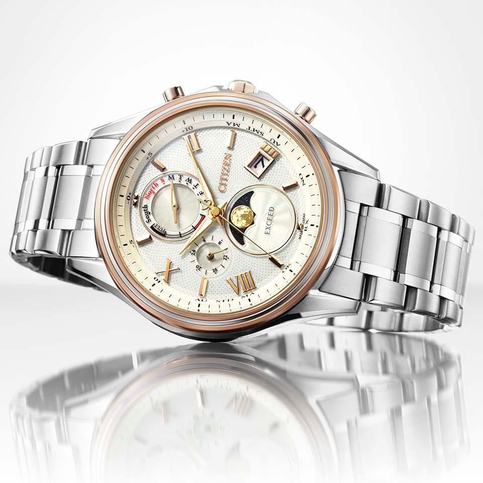 CITIZEN EXCEED BY1026-65A Titanium Moon Phase Eco-Drive