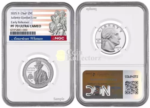 2025 S Clad Quarter 25C Juliette Gordon Low NGC PF70 UC Early Releases