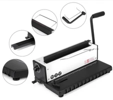 New All Steel Metal Wire Coil 34 Holes Punching Binding Machine Binder Puncher