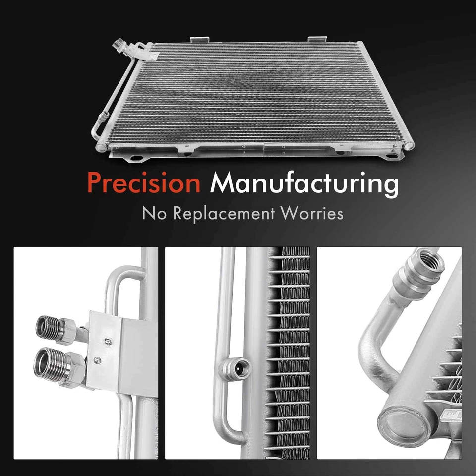 2× Aluminum Radiator & AC Condenser Cooling Kit for Mercedes-Benz E300 E420 E430 Foto 3 de 4