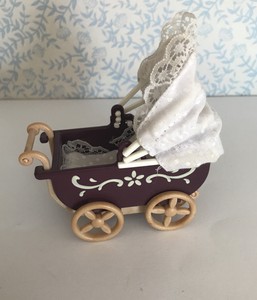 sylvanian families double pram