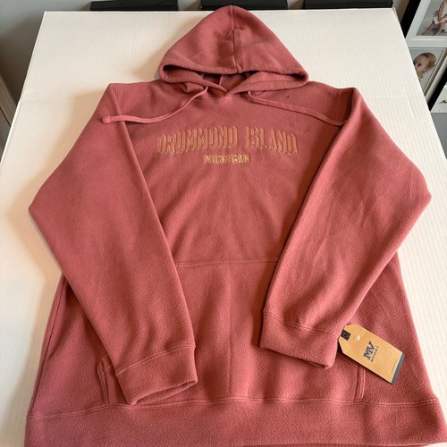 Drummond Island Michigan Rosa Polar Sudadera con Capucha Acogedora Viaje Recuerdo Sudadera lg. - Imagen 5 de 10