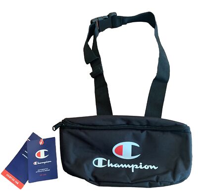 Champion Fanny Pack Waist Belt Running Bag Black BRAND NEW WITH TAGS