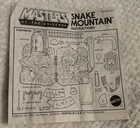 Vintage Toy Inserts He-Man Snake Mountain instructions Manual