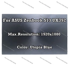 LCD Screen Assembly For ASUS Zenbook UX392FN-8565 FHD Display Complete Blue