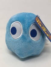 Ms. Pac-Man Blue Ghost Plush Stuffed 4" Toy Factory Bandai Namco w/tag