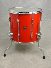 PREMIER 16" RED FLOOR TOM DRUM, ENGLAND