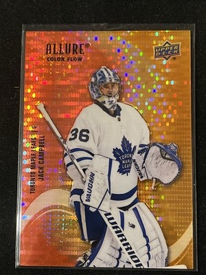 2022-23 Upper Deck Allure Color Flow Jack Campbell SF-13 Red Orange Spectrum/100