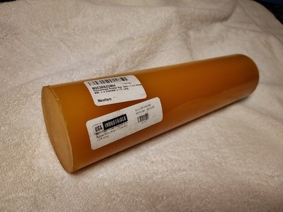 BULK-RR-P80-143 Polyurethane Rod Standard 3 Inch Dia, 12 Inch Length 80A Amber