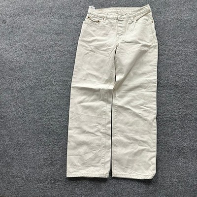 Levi's Jeans Womens Size 30 Cream Premium Straight Leg Cotton Off White Denim