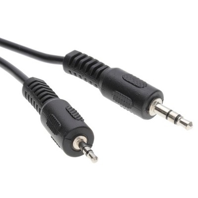 1,5 m Audio Adapterkabel Mini Jack 2,5 mm auf 3,5 mm TRS Stereo Schwarz