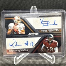 2025 Panini Prizm Black Vinny Testaverde/Keyshawn Johnson Dual Auto! #DA-BUC