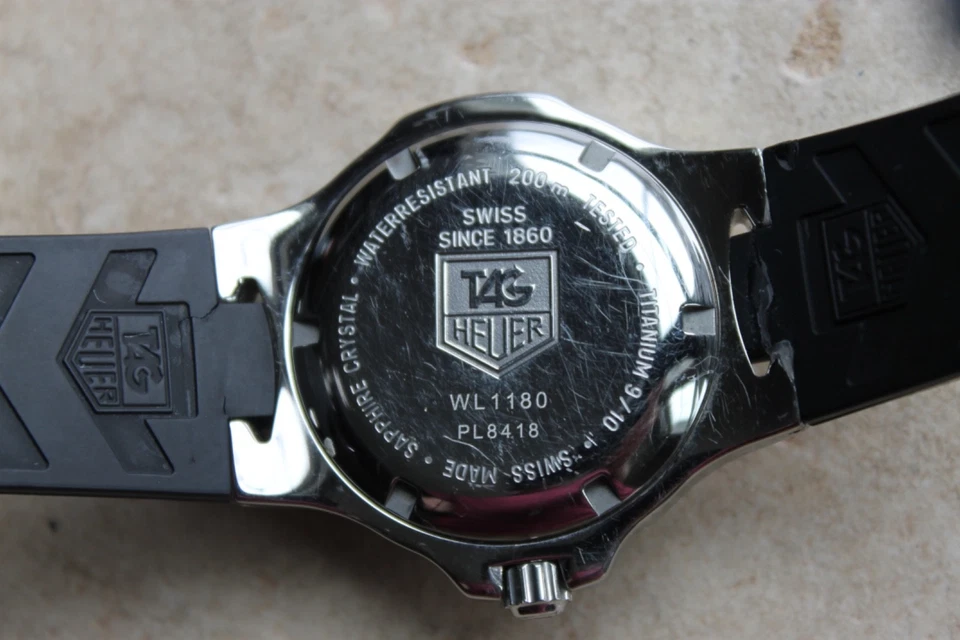 Tag Heuer WL1180.FT6000 男式 Kirium 手表黑色橡胶碳钛 Ti5 — 第 4/4 张图片