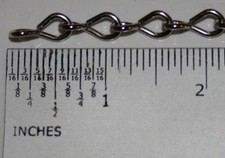 16g Nickel Jack Chain for Stained Glass - 2 Feet