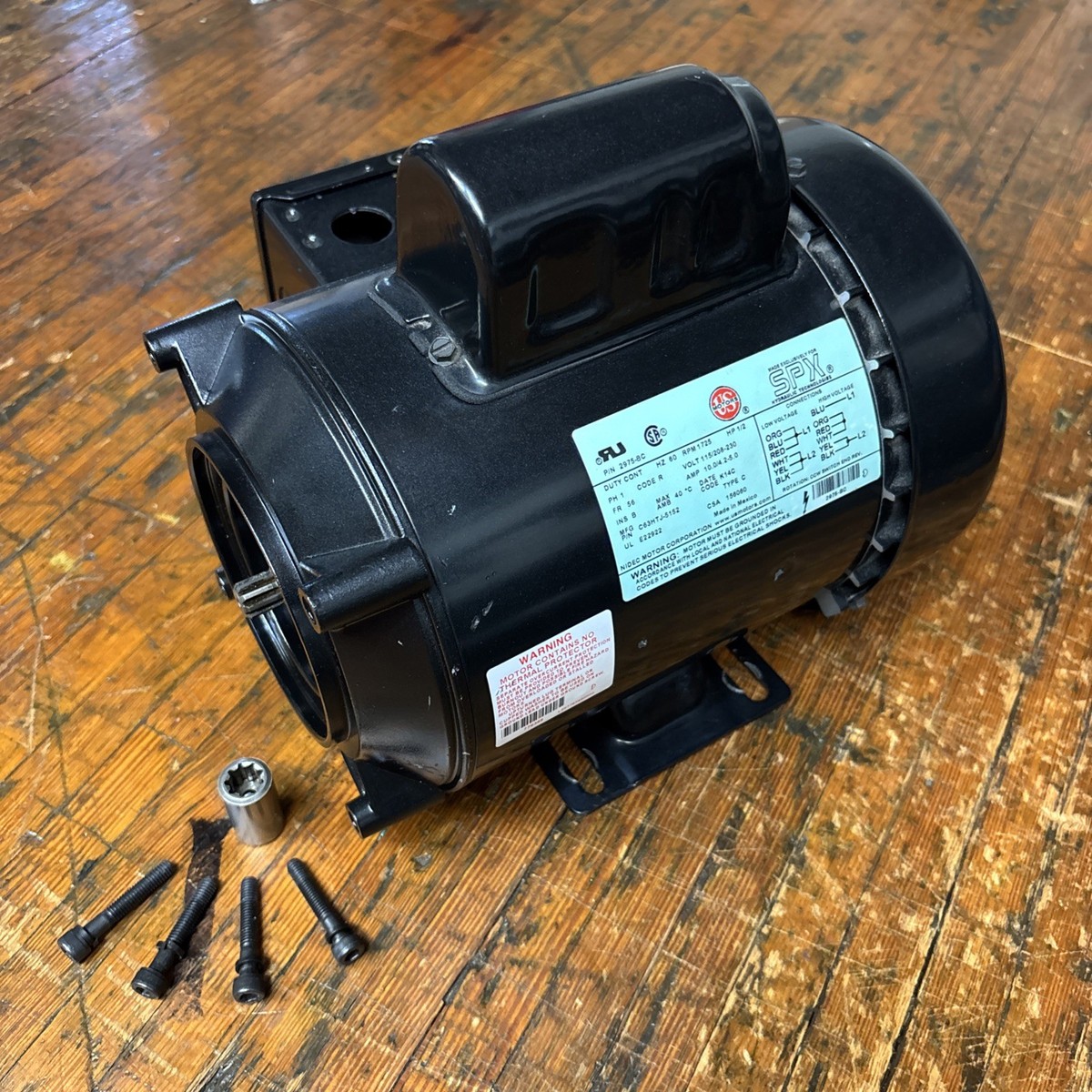 SPX Stone/Fenner, AC Motor, KMC21, 2975-BC, .5HP, 1725  RPM,1PH,Lift,Hoist,1/2 HP | eBay