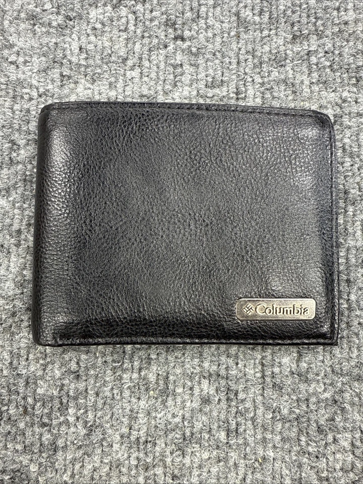 Cartera plegable de cuero negra Columbia para hombre con bloqueo RFID Foto 2 de 4
