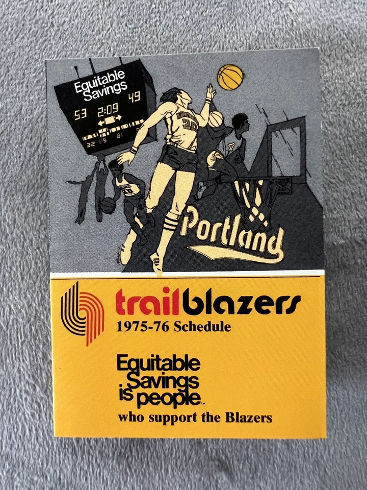 6 Portland Trail Blazers Pocket Schedules, 1972-72 to 1977-78; NBA Championship! - Image 4 of 4