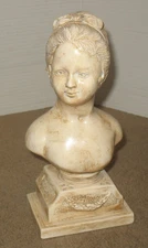 Vintage Jaru Victorian Woman Girl Bust Statue Sculpture 1974 10" high x4.5" wide