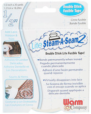Lite Steam-A-Seam 2 Double Stick Fusible Web: 1/2x20 Yds
