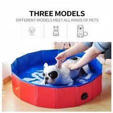 63 x 12 Inch Foldable Hard Plastic Dog Pool Bathtub Pet Swimming Pool