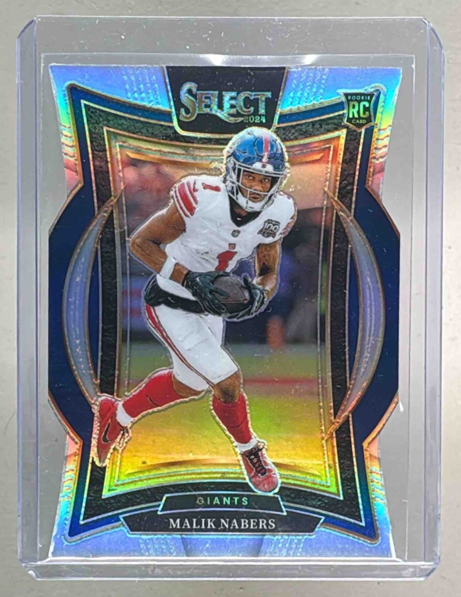Malik Nabers 2024 Panini Select #29 Silver Prizm Concourse Rookie RC
