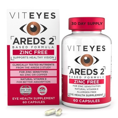Viteyes AREDS 2 Zinc Free Macular 60 Count (Pack of 1), Capsule