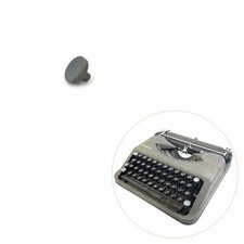 Shift Key for Hermes Rocket Typewriter Vtg Schreibmaschine Keytop Gray Blank thumbnail