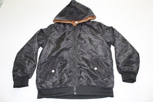 Kids Youth 10Y Black Jacket brown internal