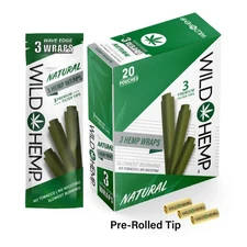 Wild Hemp Natural Flavor | Rolling Papers 4ct-20Pk