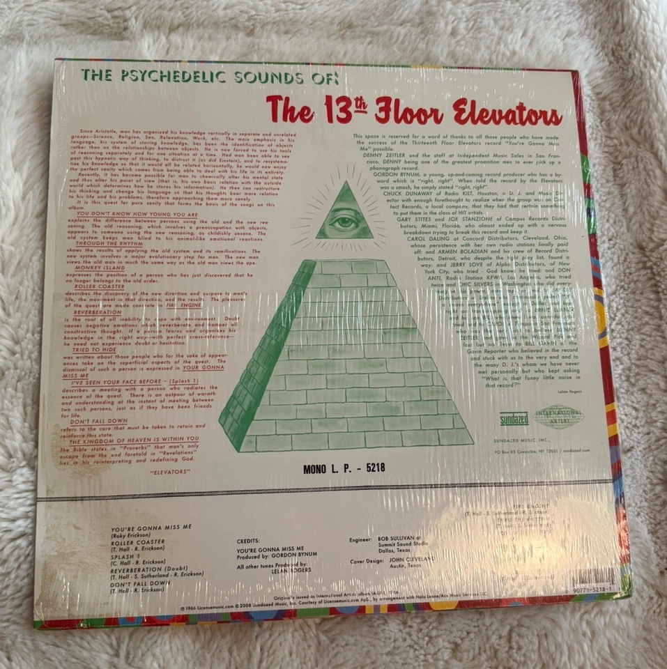 13th Floor Elevators The Psychedelic Sounds Of Vinyl 2008 Sundazed Mono - Image 2 of 3