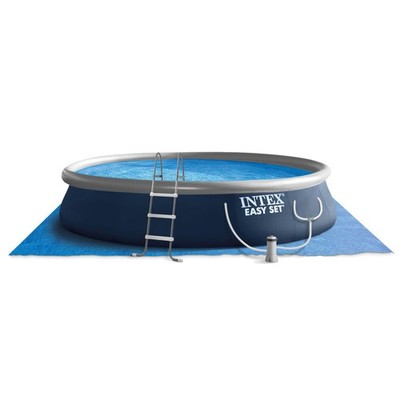 Intex Easy Set 15' x 42'' Round Inflatable Outdoor Above Ground Swimming Pool Set